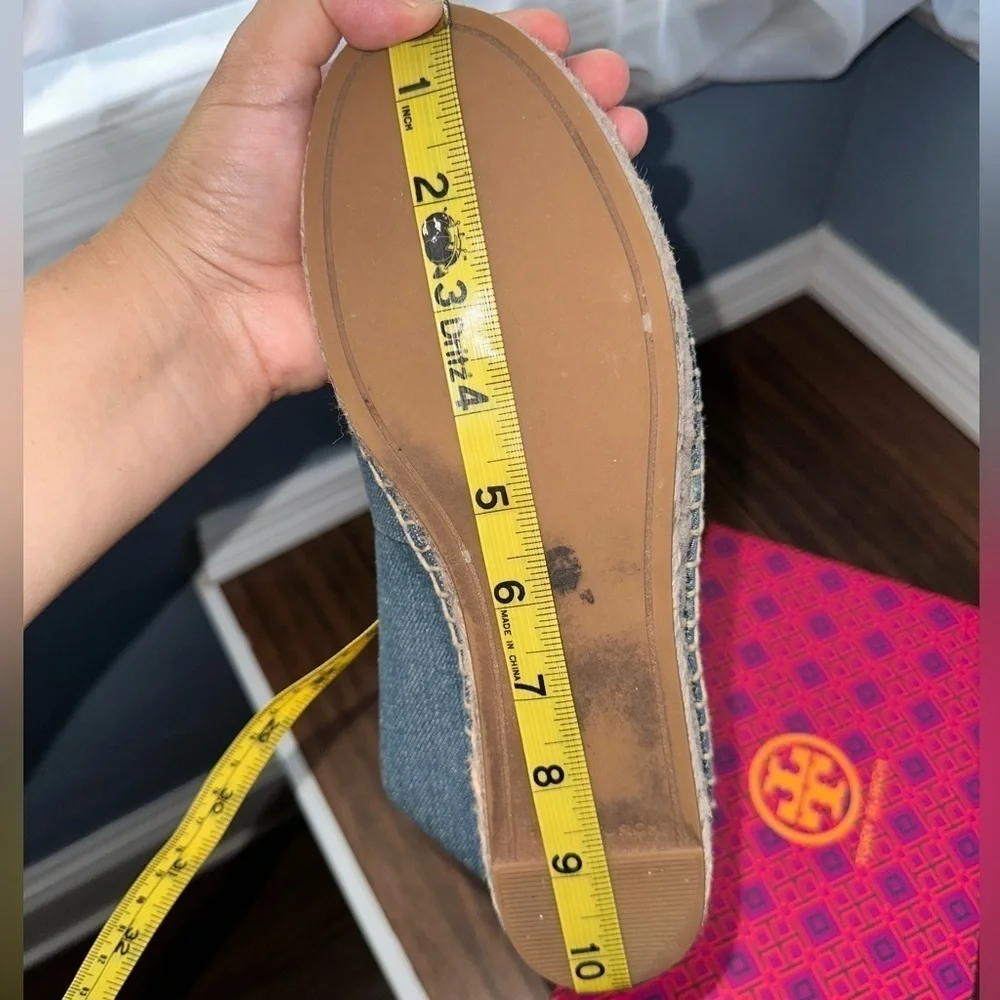 Tory Burch Espadrilles denim leather cap toe flats loafers platforms